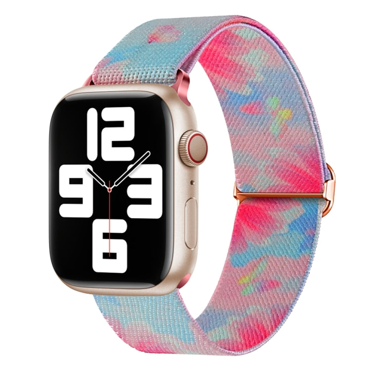 For Apple Watch Ultra 49mm Painted Pattern Nylon Replacement Watch Band(Flower Butterfly) - free shipping - PMC Jewellery - Order now!
