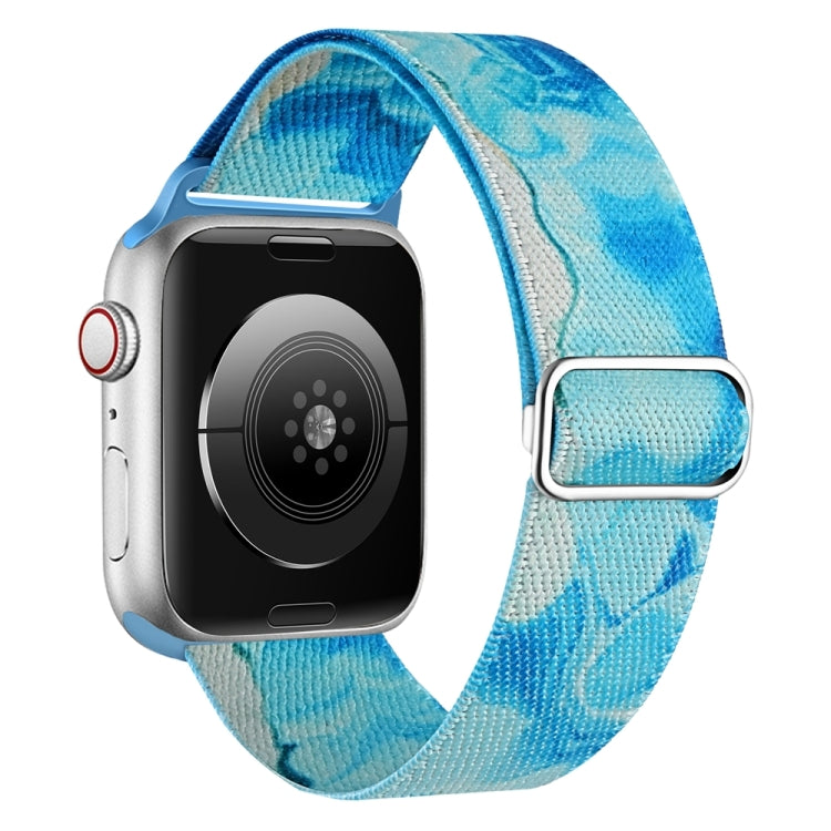 For Apple Watch SE 2022 40mm Painted Pattern Nylon Replacement Watch Band(Ocean Blue) - free shipping - PMc TechLife - Order now!