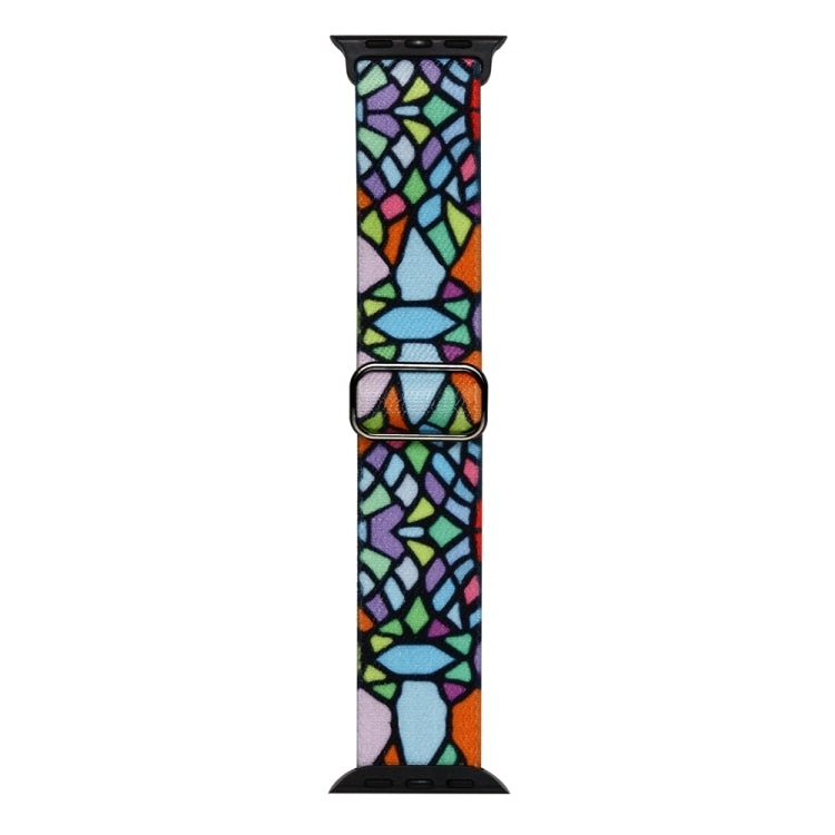 For Apple Watch 2 42mm Painted Pattern Nylon Replacement Watch Band(Geometric Rainbow) - Watch Bands by PMc TechLife | Online Shopping South Africa | PMc TechLife | Buy Now Pay Later Mobicred