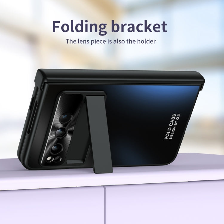 For Google Pixel Fold Integrated Electroplating Folding All-inclusive Phone Case(Black) - Google Cases by PMC TechLife | Online Shopping South Africa | PMC TechLife | Buy Now Pay Later Mobicred