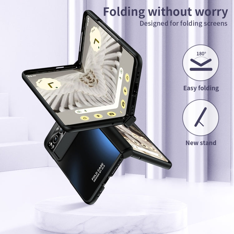 For Google Pixel Fold Integrated Electroplating Folding All-inclusive Phone Case(Black) - Google Cases by PMC TechLife | Online Shopping South Africa | PMC TechLife | Buy Now Pay Later Mobicred