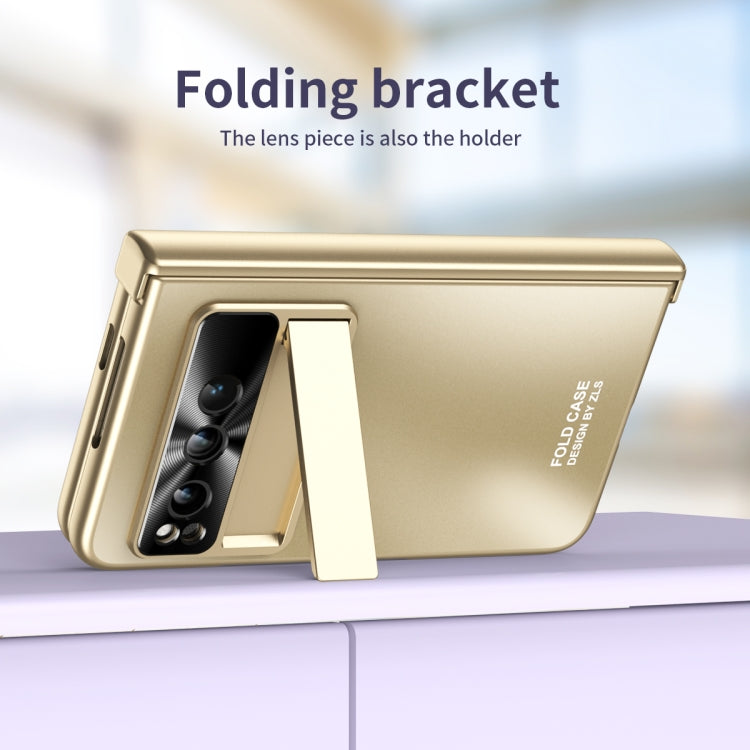For Google Pixel Fold Integrated Electroplating Folding All-inclusive Phone Case(Gold) - Google Cases by PMC TechLife | Online Shopping South Africa | PMC TechLife | Buy Now Pay Later Mobicred