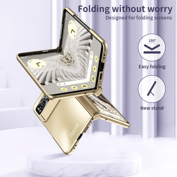 For Google Pixel Fold Integrated Electroplating Folding All-inclusive Phone Case(Gold) - Google Cases by PMC TechLife | Online Shopping South Africa | PMC TechLife | Buy Now Pay Later Mobicred