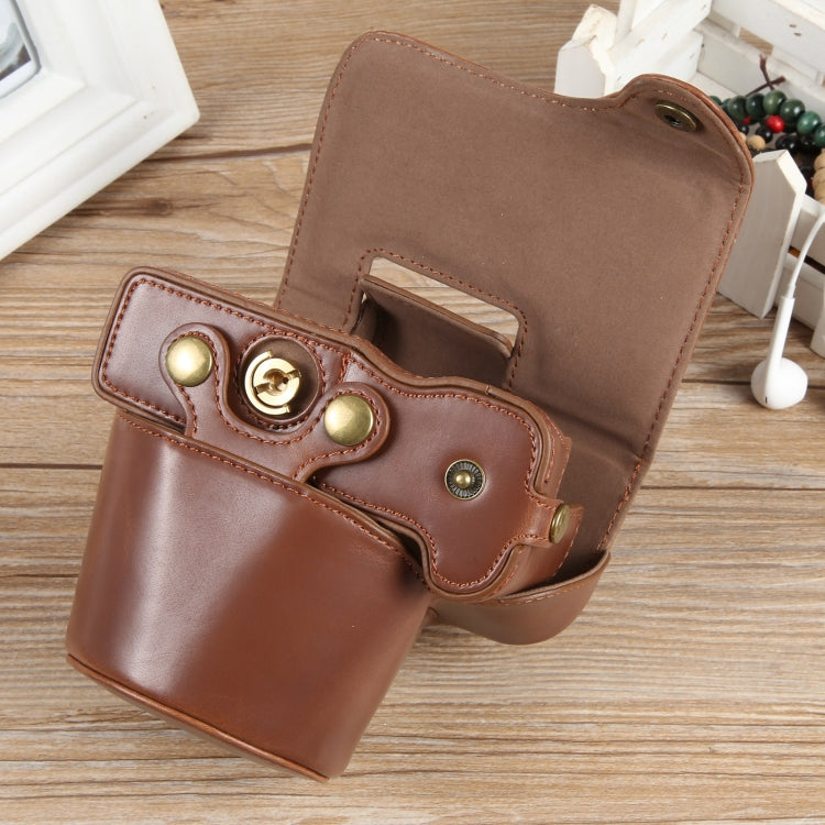 For Canon EOS R50 Full Body Magnetic Leather Camera Case Bag with Strap, Deluxe Edition(Coffee) - Leather Bag by PMC TechLife | Online Shopping South Africa | PMC TechLife | Buy Now Pay Later Mobicred