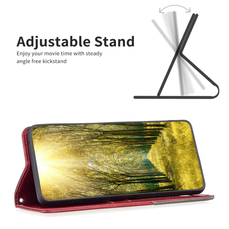 For Motorola Edge 40 Rhombus Texture Magnetic Leather Phone Case(Red) - Motorola Cases by PMC TechLife | Online Shopping South Africa | PMC TechLife | Buy Now Pay Later Mobicred