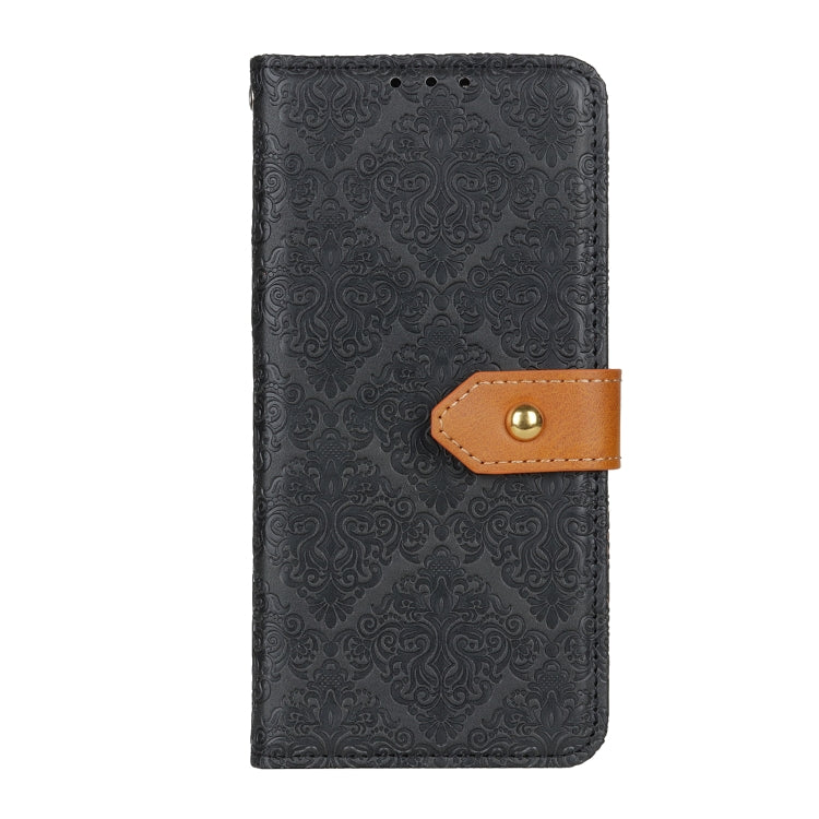 For OnePlus Nord CE4 5G / K12 5G European Floral Embossed Flip Leather Phone Case(Black) - OnePlus Cases by PMC Jewellery | Online Shopping South Africa | PMC Jewellery | Buy Now Pay Later Mobicred