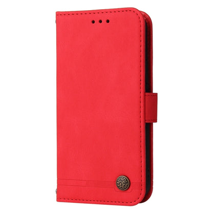 For Google Pixel 9 Pro Skin Feel Life Tree Metal Button Leather Phone Case(Red) - Google Cases by PMC Jewellery | Online Shopping South Africa | PMC Jewellery | Buy Now Pay Later Mobicred