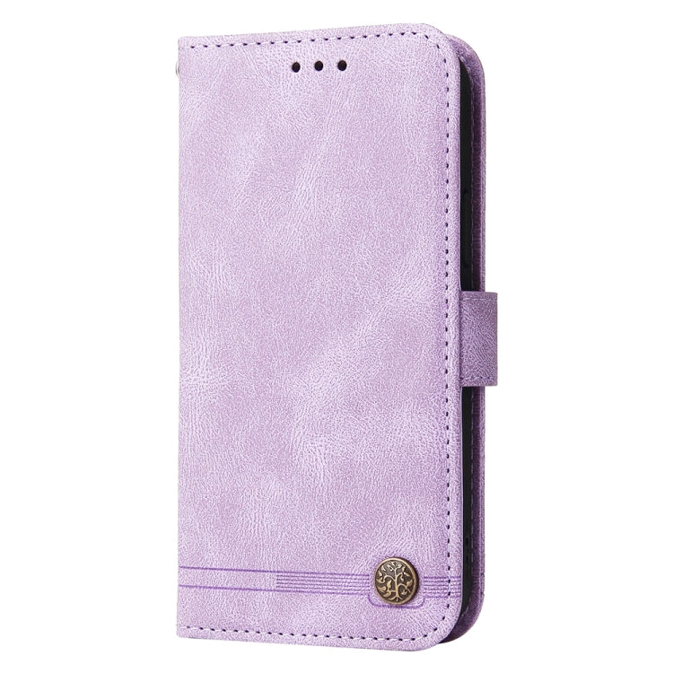 For Google Pixel 9 Skin Feel Life Tree Metal Button Leather Phone Case(Purple) - Google Cases by PMC Jewellery | Online Shopping South Africa | PMC Jewellery | Buy Now Pay Later Mobicred