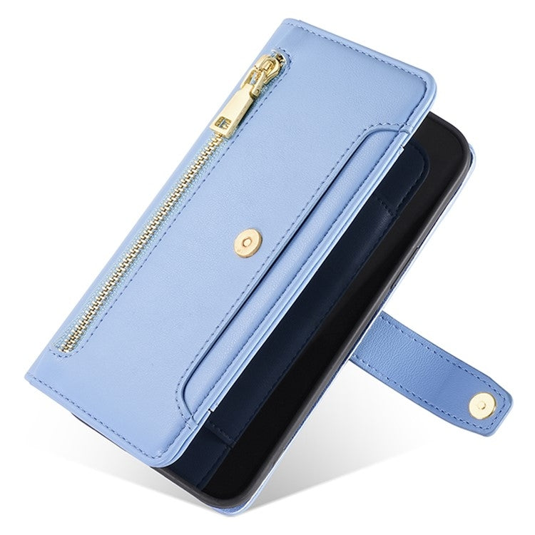 For Infinix Note 40 5G Sheep Texture Cross-body Zipper Wallet Leather Phone Case(Blue) - Infinix Cases by PMC TechLife | Online Shopping South Africa | PMC TechLife | Buy Now Pay Later Mobicred