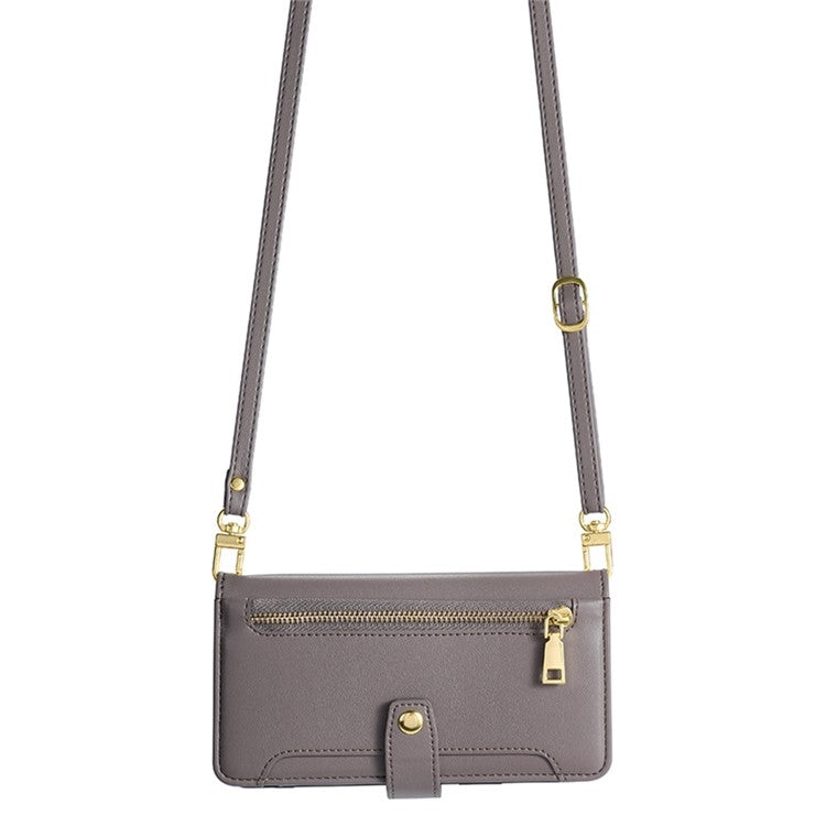 For Infinix Note 40 5G Sheep Texture Cross-body Zipper Wallet Leather Phone Case(Grey) - Infinix Cases by PMC TechLife | Online Shopping South Africa | PMC TechLife | Buy Now Pay Later Mobicred