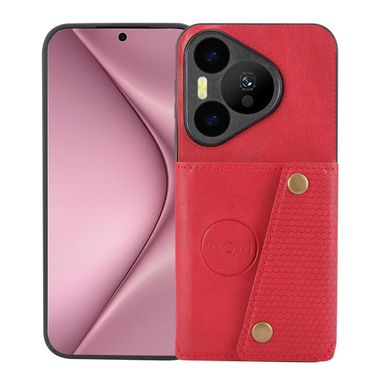 For Huawei Pura 70 Pro Double Buckle Card Slots Magnetic Phone Case(Red) - Huawei Cases by PMC Jewellery | Online Shopping South Africa | PMC Jewellery | Buy Now Pay Later Mobicred