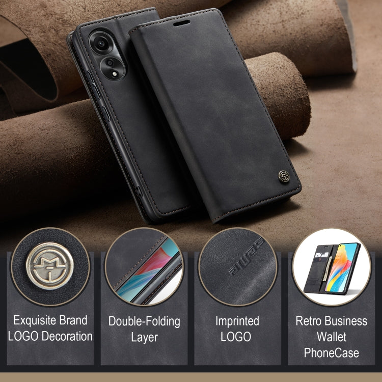 For OPPO A78 4G CaseMe 013 Multifunctional Horizontal Flip Leather Phone Case(Black) - OPPO Cases by CaseMe | Online Shopping South Africa | PMC TechLife
