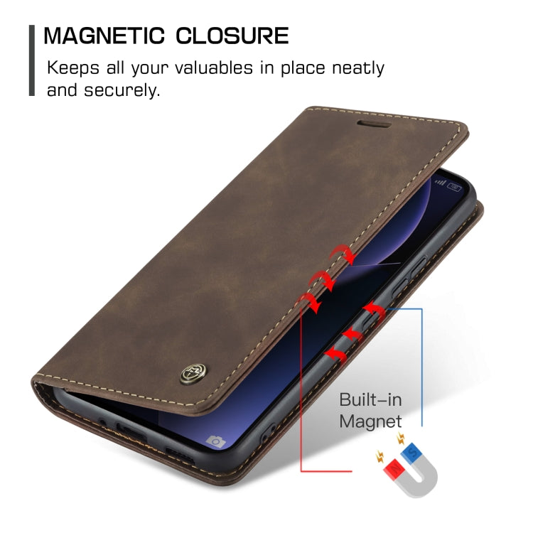 For Xiaomi 13T/13T Pro CaseMe 013 Multifunctional Horizontal Flip Leather Phone Case(Coffee) - Xiaomi Cases by CaseMe | Online Shopping South Africa | PMC Jewellery | Buy Now Pay Later Mobicred