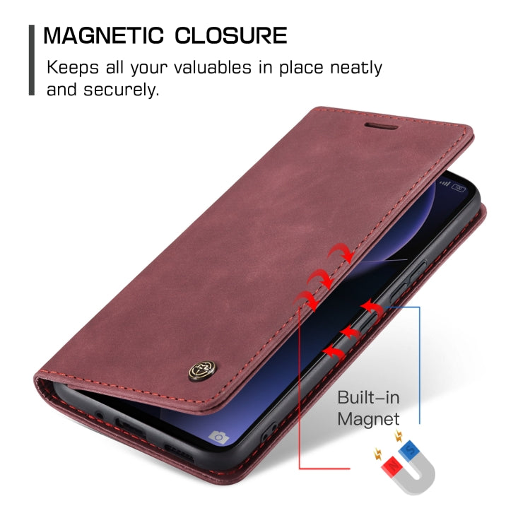 For Xiaomi 13T/13T Pro CaseMe 013 Multifunctional Horizontal Flip Leather Phone Case(Wine Red) - Xiaomi Cases by CaseMe | Online Shopping South Africa | PMC Jewellery | Buy Now Pay Later Mobicred