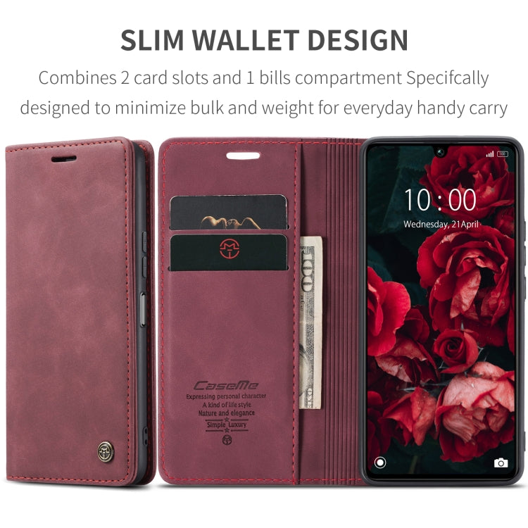 For Xiaomi Redmi 13C 4G Global / 13C 5G CaseMe 013 Multifunctional Horizontal Flip Leather Phone Case(Wine Red) - Xiaomi Cases by CaseMe | Online Shopping South Africa | PMC Jewellery | Buy Now Pay Later Mobicred