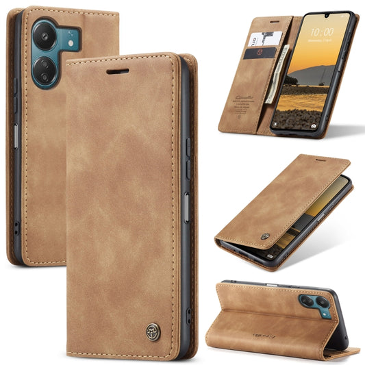 For Xiaomi Redmi 13C 4G Global / 13C 5G CaseMe 013 Multifunctional Horizontal Flip Leather Phone Case(Brown) - Xiaomi Cases by CaseMe | Online Shopping South Africa | PMC Jewellery | Buy Now Pay Later Mobicred