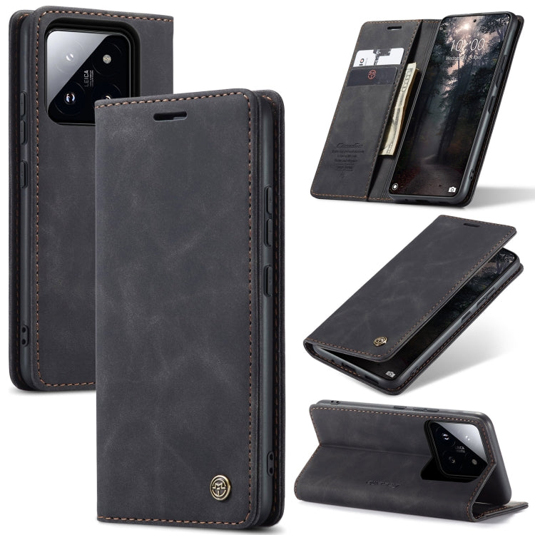 For Xiaomi 14 CaseMe 013 Multifunctional Horizontal Flip Leather Phone Case(Black) - 14 Cases by CaseMe | Online Shopping South Africa | PMC Jewellery | Buy Now Pay Later Mobicred