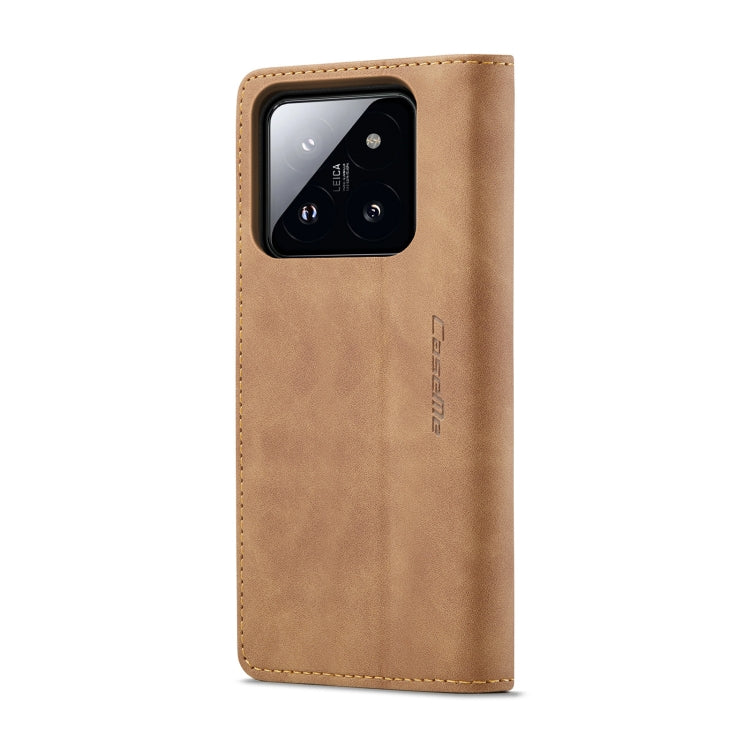 For Xiaomi 14 Pro CaseMe 013 Multifunctional Horizontal Flip Leather Phone Case(Brown) - 14 Pro Cases by CaseMe | Online Shopping South Africa | PMC Jewellery | Buy Now Pay Later Mobicred