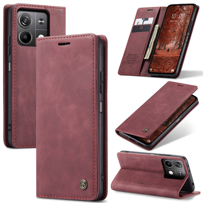 For Xiaomi Redmi Note 13 5G CaseMe 013 Multifunctional Horizontal Flip Leather Phone Case(Wine Red) - Xiaomi Cases by CaseMe | Online Shopping South Africa | PMC Jewellery | Buy Now Pay Later Mobicred