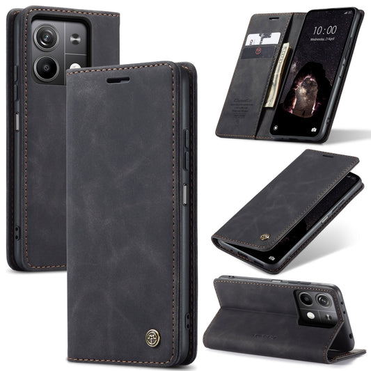 For Xiaomi Redmi Note 13 5G CaseMe 013 Multifunctional Horizontal Flip Leather Phone Case(Black) - Xiaomi Cases by CaseMe | Online Shopping South Africa | PMC Jewellery | Buy Now Pay Later Mobicred