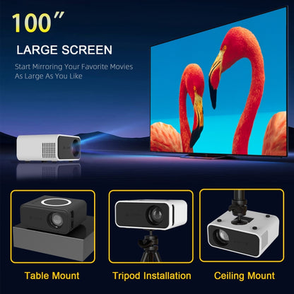 T300S 320x240 24ANSI Lumens Mini LCD Projector Supports Wired & Wireless Same Screen, Specification:US Plug(Black) - Mini Projector by PMC Jewellery | Online Shopping South Africa | PMC Jewellery | Buy Now Pay Later Mobicred