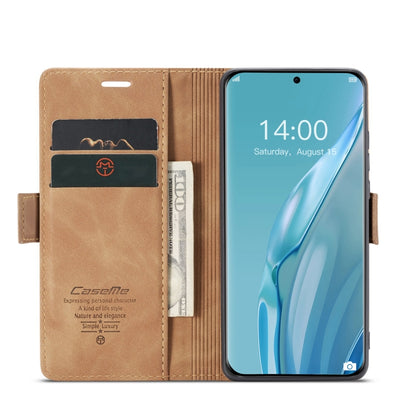 For Huawei P60 Art CaseMe 013 Multifunctional Horizontal Flip Leather Phone Case(Brown) - Huawei Cases by CaseMe | Online Shopping South Africa | PMC Jewellery | Buy Now Pay Later Mobicred