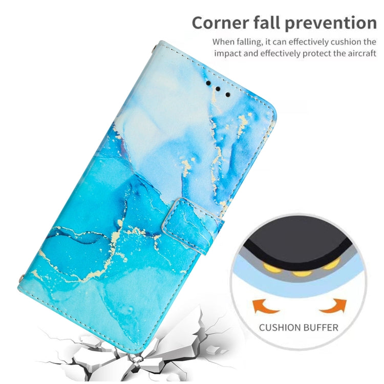 For Realme C53/Narzo N53 Painted Marble Pattern Leather Phone Case(Blue Green) - Realme Cases by PMC Jewellery | Online Shopping South Africa | PMC Jewellery | Buy Now Pay Later Mobicred