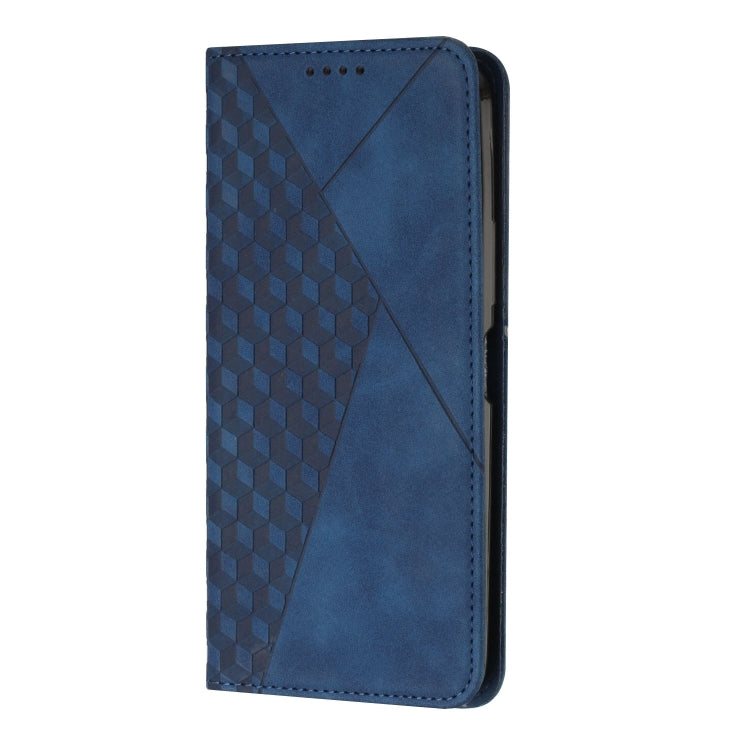 For Realme C67 4G Global Diamond Splicing Skin Feel Magnetic Leather Phone Case(Blue) - Realme Cases by PMC Jewellery | Online Shopping South Africa | PMC Jewellery