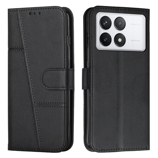 For Xiaomi Redmi K70 / K70 Pro Stitching Calf Texture Buckle Leather Phone Case(Black) - K70 Pro Cases by PMC Jewellery | Online Shopping South Africa | PMC Jewellery | Buy Now Pay Later Mobicred