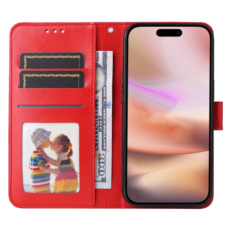 For iPhone 16 Plus Embossed Sunflower Leather Phone Case(Red) - iPhone 16 Plus Cases by PMC TechLife | Online Shopping South Africa | PMC TechLife | Buy Now Pay Later Mobicred