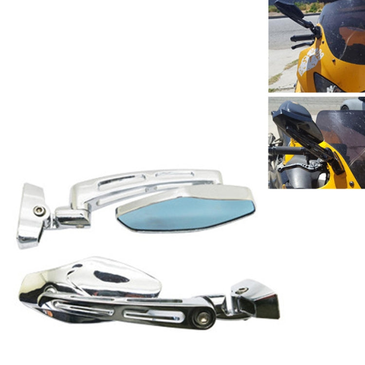 1Pair SF-062 Motorcycle Modified Rearview Mirror Reflective Mirror(Plating Silver) - Side Mirrors by PMC Jewellery | Online Shopping South Africa | PMC Jewellery | Buy Now Pay Later Mobicred