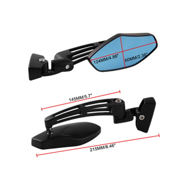 1Pair SF-062 Motorcycle Modified Rearview Mirror Reflective Mirror(Black) - Side Mirrors by PMC Jewellery | Online Shopping South Africa | PMC Jewellery | Buy Now Pay Later Mobicred