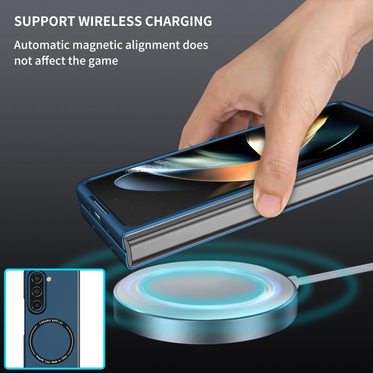 For Samsung Galaxy Z Fold5 Magsafe Magnetic Folding PC Phone Case(Blue) - Galaxy Z Fold5 Cases by PMC TechLife | Online Shopping South Africa | PMC TechLife