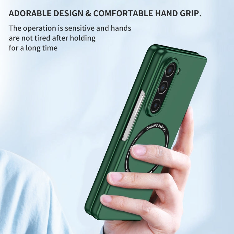 For Samsung Galaxy Z Fold5 Magsafe Magnetic Folding PC Phone Case(Green) - Galaxy Z Fold5 Cases by PMC TechLife | Online Shopping South Africa | PMC TechLife