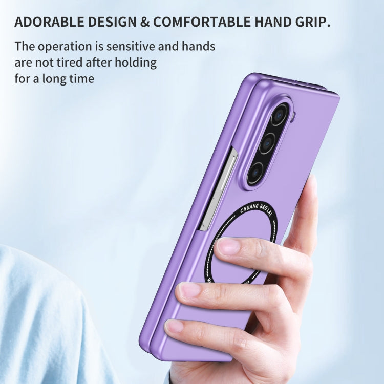 For Samsung Galaxy Z Fold5 Magsafe Magnetic Folding PC Phone Case(Purple) - Galaxy Z Fold5 Cases by PMC TechLife | Online Shopping South Africa | PMC TechLife