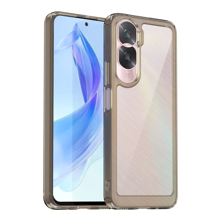 For Honor 90 Lite Colorful Series Acrylic Hybrid TPU Phone Case(Transparent Grey) - Honor Cases by PMC Jewellery | Online Shopping South Africa | PMC Jewellery | Buy Now Pay Later Mobicred