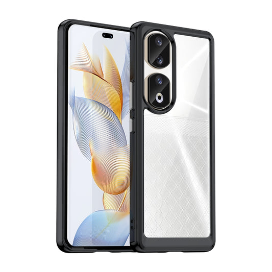 For Honor 80 Pro Colorful Series Acrylic Hybrid TPU Phone Case(Black) - Honor Cases by PMC Jewellery | Online Shopping South Africa | PMC Jewellery | Buy Now Pay Later Mobicred