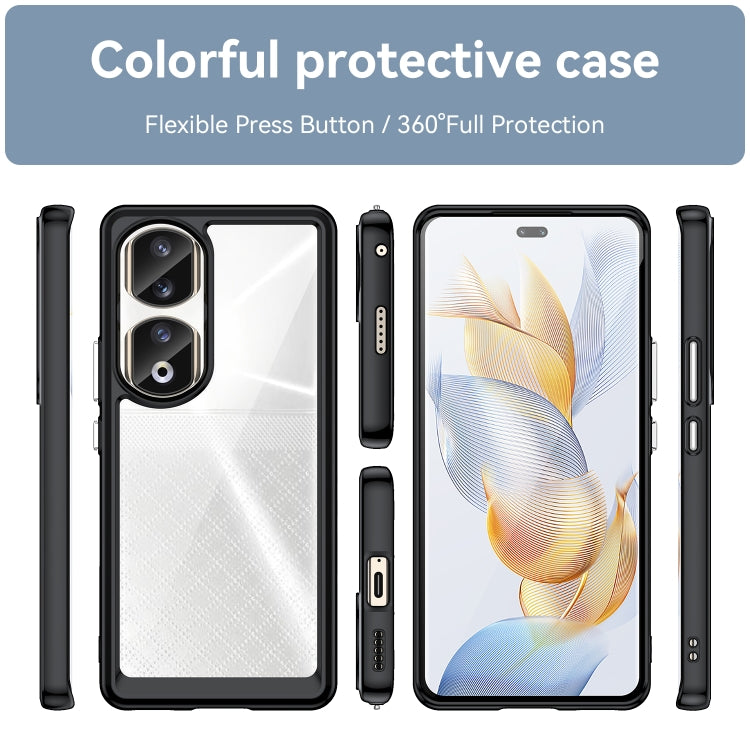 For Honor 80 Pro Colorful Series Acrylic Hybrid TPU Phone Case(Black) - Honor Cases by PMC Jewellery | Online Shopping South Africa | PMC Jewellery | Buy Now Pay Later Mobicred