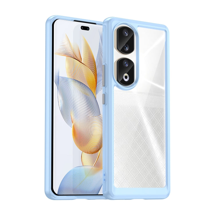 For Honor 90 Pro Colorful Series Acrylic Hybrid TPU Phone Case(Blue) - Honor Cases by PMC Jewellery | Online Shopping South Africa | PMC Jewellery | Buy Now Pay Later Mobicred