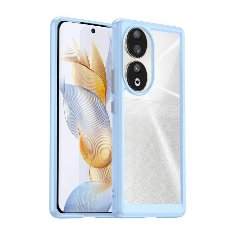 For Honor 80 Colorful Series Acrylic Hybrid TPU Phone Case(Blue) - Honor Cases by PMC Jewellery | Online Shopping South Africa | PMC Jewellery | Buy Now Pay Later Mobicred