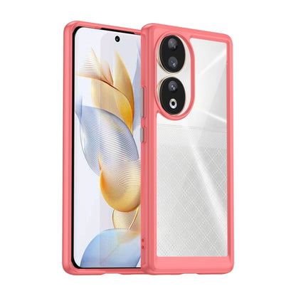 For Honor 80 Colorful Series Acrylic Hybrid TPU Phone Case(Red) - Honor Cases by PMC Jewellery | Online Shopping South Africa | PMC Jewellery | Buy Now Pay Later Mobicred