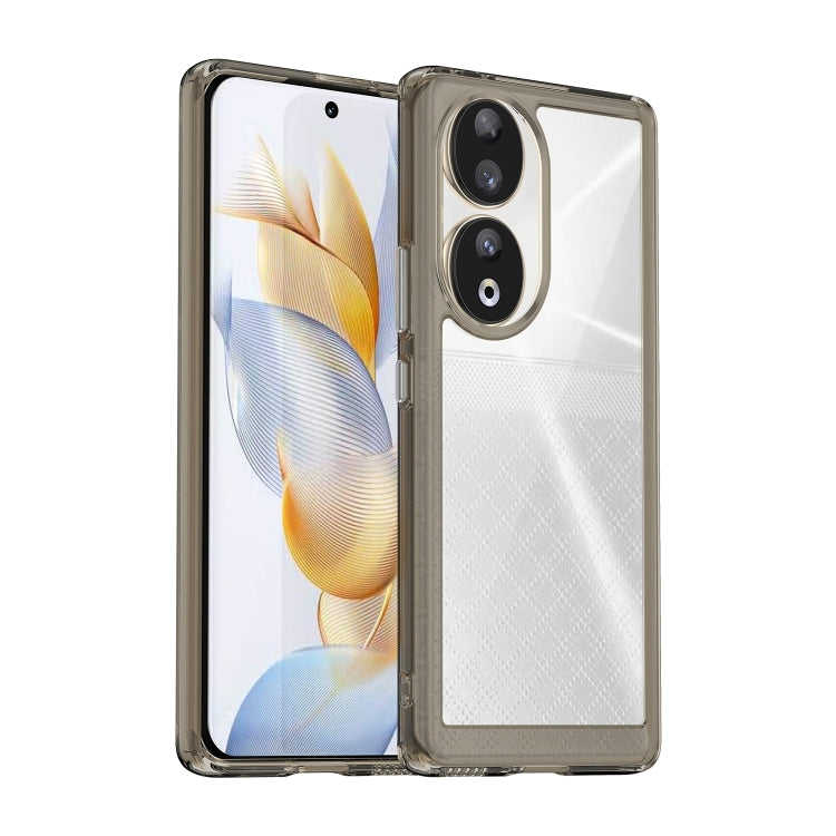 For Honor 80 Colorful Series Acrylic Hybrid TPU Phone Case(Transparent Grey) - Honor Cases by PMC Jewellery | Online Shopping South Africa | PMC Jewellery | Buy Now Pay Later Mobicred