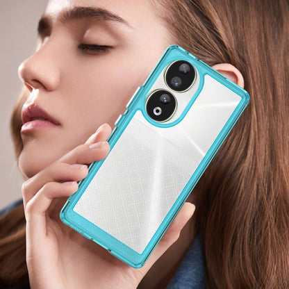 For Honor 80 Colorful Series Acrylic Hybrid TPU Phone Case(Transparent Blue) - Honor Cases by PMC Jewellery | Online Shopping South Africa | PMC Jewellery | Buy Now Pay Later Mobicred