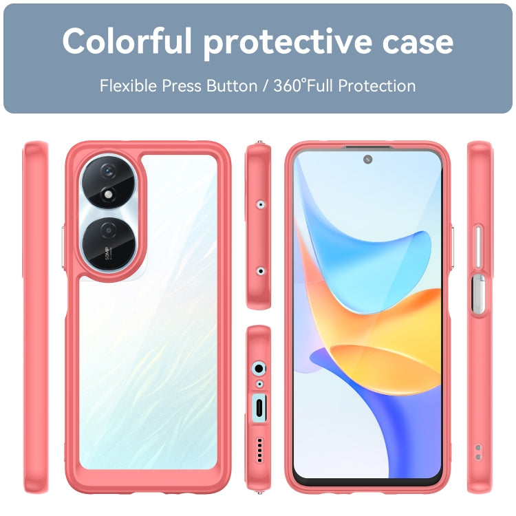 For Honor Play 50 Plus Colorful Series Acrylic Hybrid TPU Phone Case(Red) - Honor Cases by PMC Jewellery | Online Shopping South Africa | PMC Jewellery | Buy Now Pay Later Mobicred