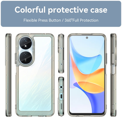 For Honor Play 50 Plus Colorful Series Acrylic Hybrid TPU Phone Case(Transparent Grey) - Honor Cases by PMC Jewellery | Online Shopping South Africa | PMC Jewellery | Buy Now Pay Later Mobicred