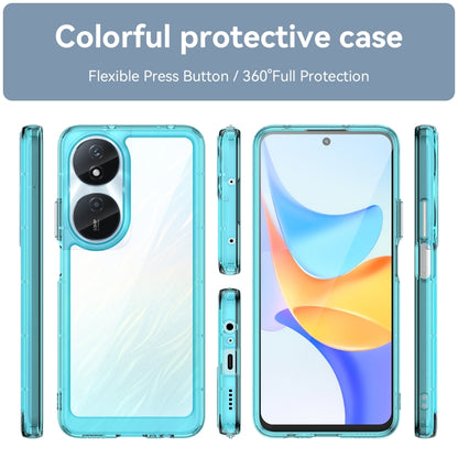 For Honor Play 50 Plus Colorful Series Acrylic Hybrid TPU Phone Case(Transparent Blue) - Honor Cases by PMC Jewellery | Online Shopping South Africa | PMC Jewellery | Buy Now Pay Later Mobicred