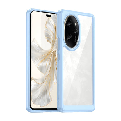 For Honor 100 Pro Colorful Series Acrylic Hybrid TPU Phone Case(Blue) - Honor Cases by PMC Jewellery | Online Shopping South Africa | PMC Jewellery | Buy Now Pay Later Mobicred