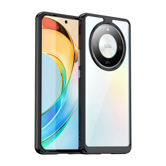 For Honor Magic6 Lite 5G Colorful Series Acrylic Hybrid TPU Phone Case(Black) - Honor Cases by PMC Jewellery | Online Shopping South Africa | PMC Jewellery | Buy Now Pay Later Mobicred