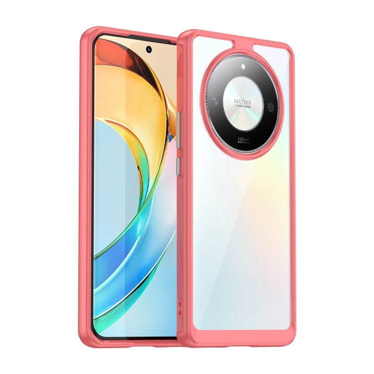 For Honor Magic6 Lite 5G Colorful Series Acrylic Hybrid TPU Phone Case(Red) - Honor Cases by PMC Jewellery | Online Shopping South Africa | PMC Jewellery | Buy Now Pay Later Mobicred