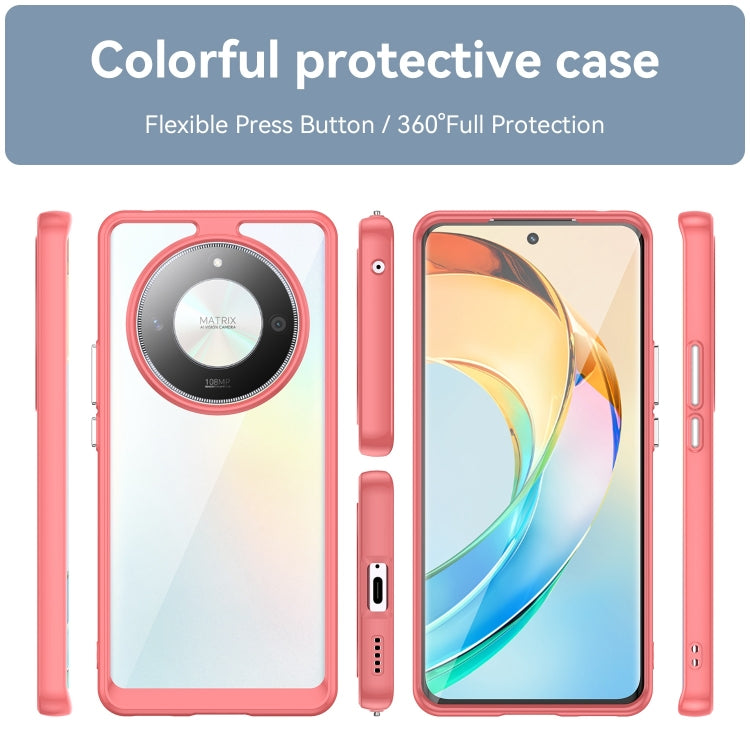 For Honor Magic6 Lite 5G Colorful Series Acrylic Hybrid TPU Phone Case(Red) - Honor Cases by PMC Jewellery | Online Shopping South Africa | PMC Jewellery | Buy Now Pay Later Mobicred